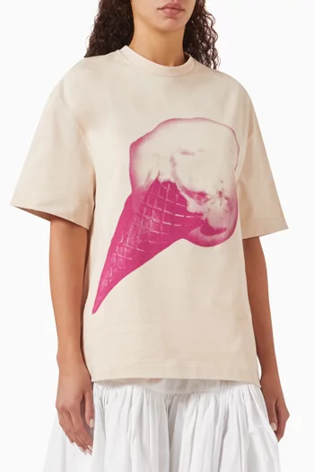 Printed T-shirt in Cotton