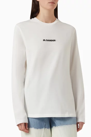 Logo Long-sleeve T-shirt in Cotton