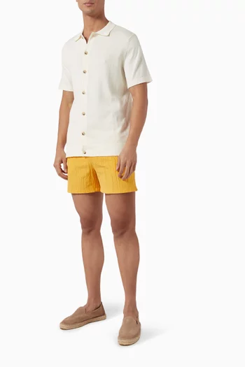 Classic Swim Shorts in Seersucker-fabric