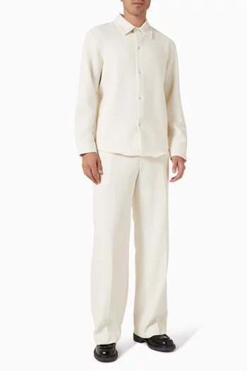 Button-up Shirt in Viscose-blend