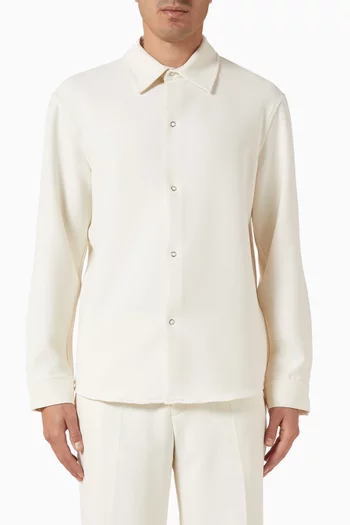 Button-up Shirt in Viscose-blend