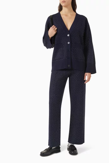 كارديغان مطرز مزيج صوف