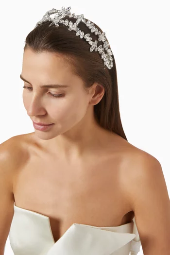 Romance In The Rain Head-piece in Sterling Silver