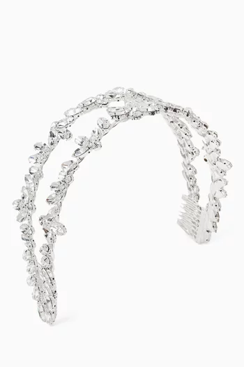 Romance In The Rain Head-piece in Sterling Silver