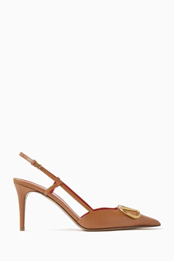 VLOGO Signature 80 Slingback Pumps in Calfskin