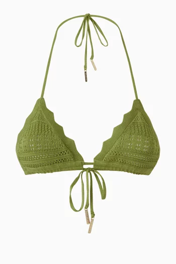 Golden West Triangle Crochet Bikini Top