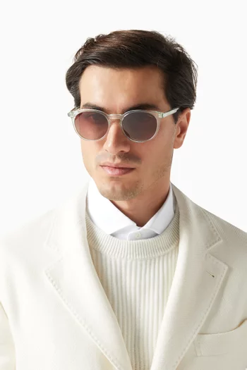 Hudson Round Sunglasses in Acetate