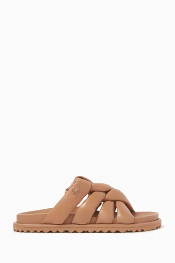 Kes Flat Sandals in Nappa Leather
