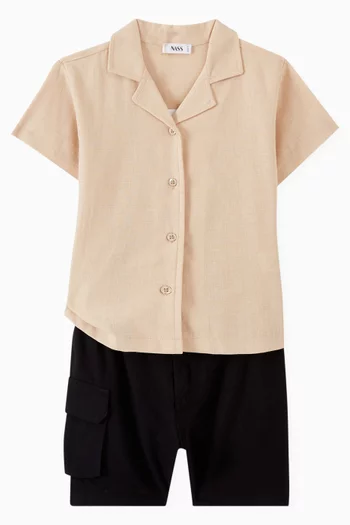 Button-down Shirt in Cotton-blend