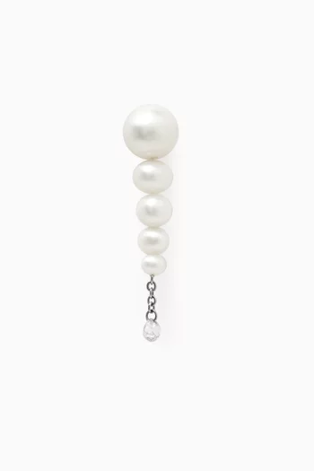 Rivire Pearl Single Earring in 18kt White Gold