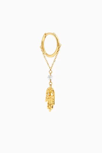 Fatma Chain Diamond Single Earring in 18kt Gold