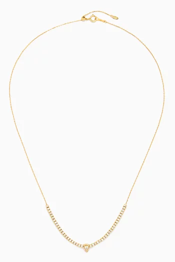 Pear Diamond Tennis Necklace in 18kt Gold