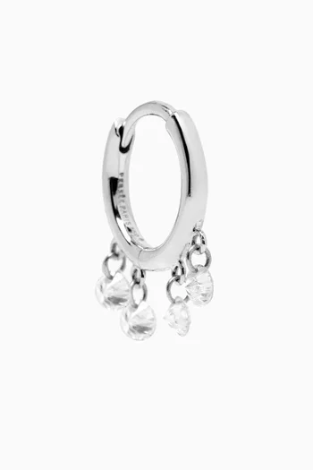 Bohème Diamonds Single Earring in 18kt White Gold
