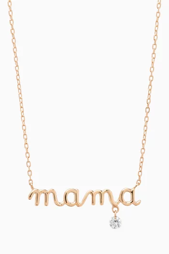 Venus Mama Diamond Necklace in 18kt Rose Gold