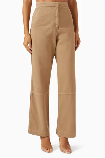 Harrison Straight-leg Pants in Cotton Twill