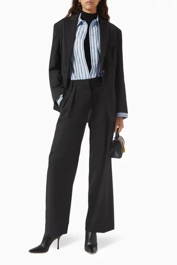 Enzo Wide-leg Pants in Wool-blend