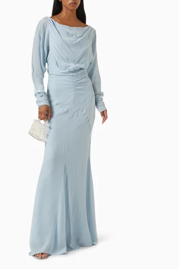 Harmony Maxi Dress in Crepe de Chine