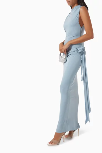 Jacinth Sleeveless Maxi Dress in Viscose Jersey