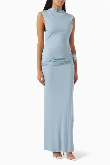 Jacinth Sleeveless Maxi Dress in Viscose Jersey