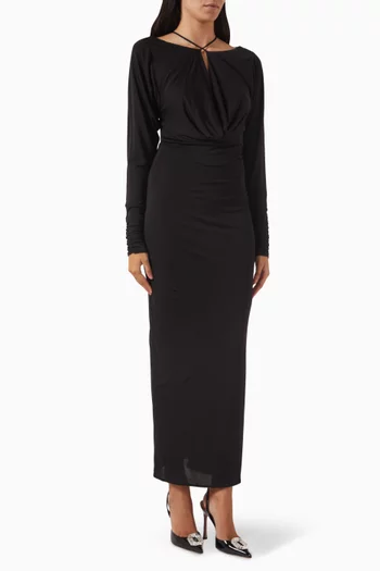 Eros Midi Dress in Viscose Jersey