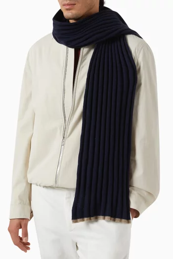 Ribbed Scarf in Cashmere