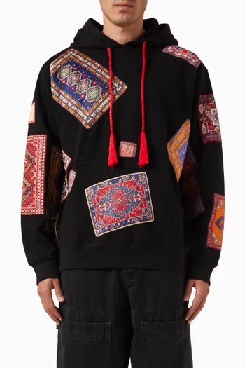 Rug Dealer Label Hoodie in Cotton-fleece