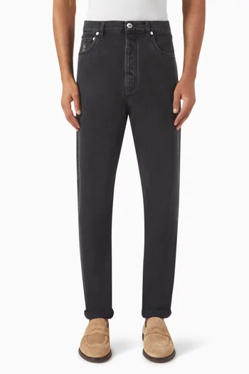 Iconic Fit Jeans in Greyscale Denim