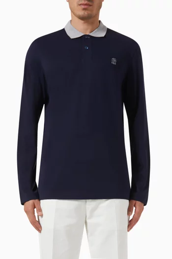 Logo Polo Shirt in Cotton