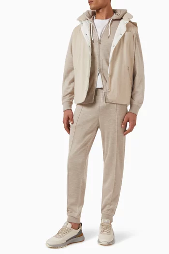 Zip-up Hoodie in Cashmere & Silk
