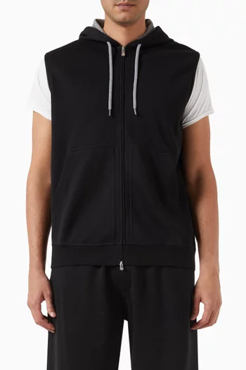 Sleeveless Sweatshirt in Jersey