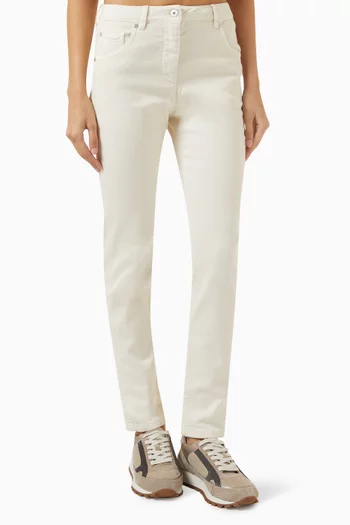 Logo-patch Straight-leg Jeans in Denim