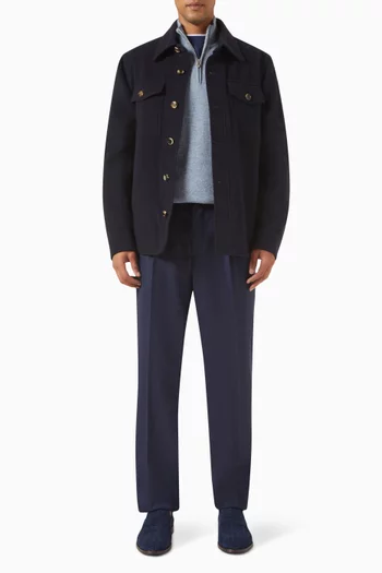 Leisure Fit Pants in Virgin Wool Flannel