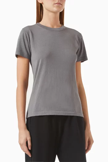 Perfect Knit T-shirt in Silk
