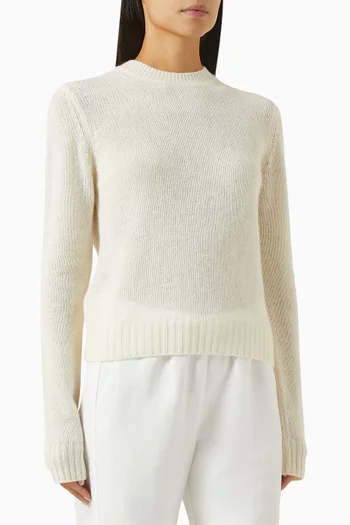 Easy Crew Neck Sweater in Cashmere