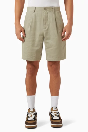 Wide-leg Woven Shorts in Cotton-twill