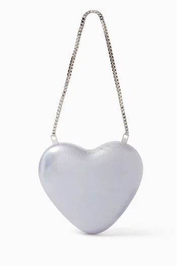 Heart Clutch Bag in Acrylic