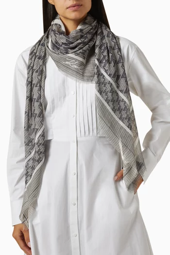 K/Signature Square Scarf in Viscose-blend