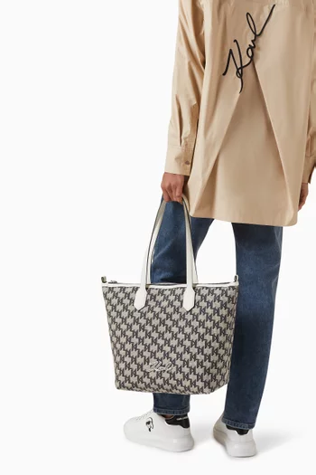 Medium K/Signature Monogram Tote Bag in Jacquard