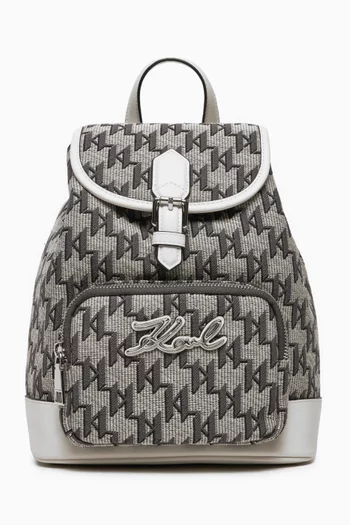 K/Signature Backpack in Monogram Jacquard