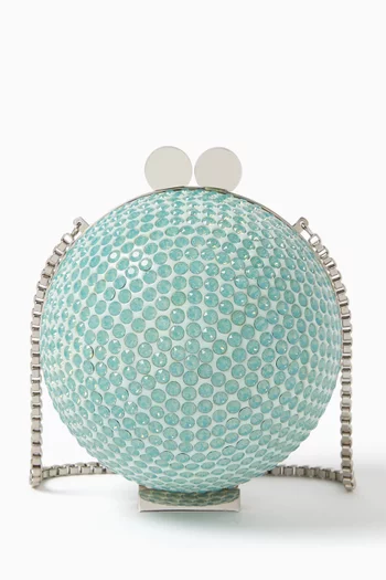 Mini Orb Bag in Swarovski and Silver-plated Brass