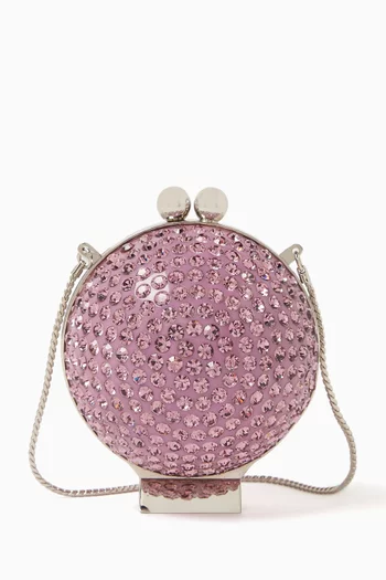Micro Orb Bag in Swarovski and Silver-plated Brass