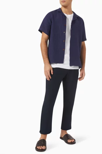 Elasticated Pants in Linen