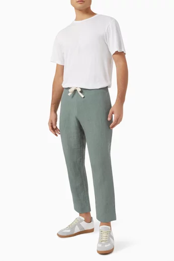 Elasticated Pants in Linen