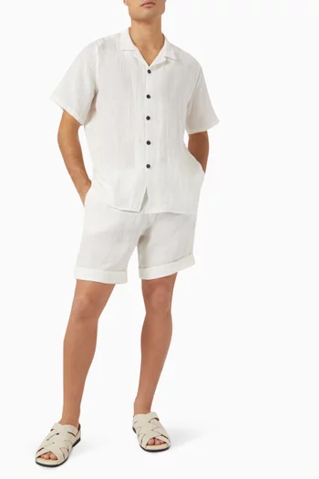 Elasticated Shorts in Linen
