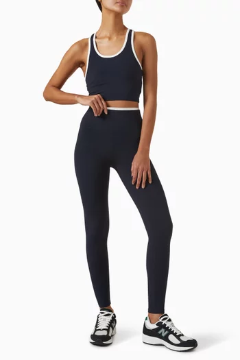 Dual High Waist 7/8 Leggings in Stretch Nylon