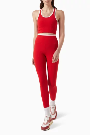 Dual High Waist 7/8 Leggings in Strech Nylon