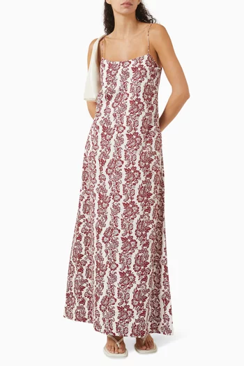 Alskar Printed Maxi Dress in Organic Cotton
