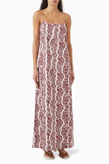 Alskar Printed Maxi Dress in Organic Cotton