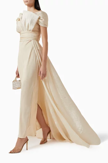 Crystal-embellished Off-shoulder Gown