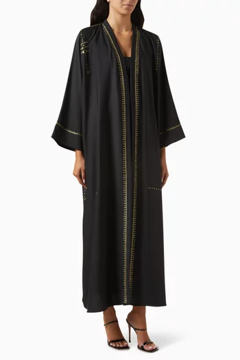 Embroidered Abaya in Cotton